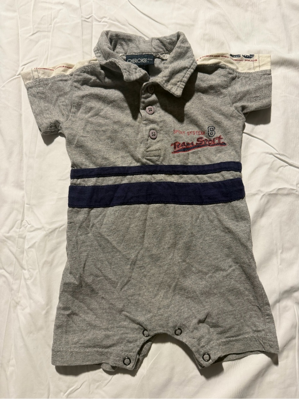 Baby Boy Romper Bundle | Ralph Lauren Plaid Romper 6M + Cherokee Polo Romper 9M - Picture 6 of 8
